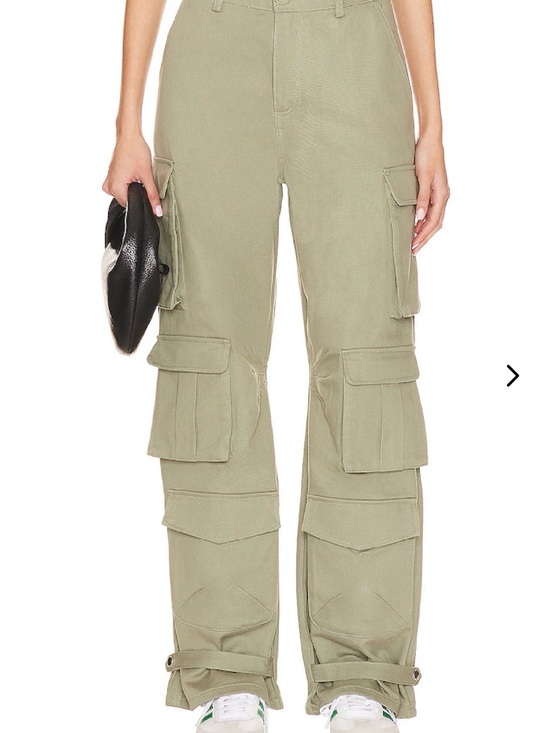 Lovers + Friends Pants - Lovers + Friends “ Issa Pant” Olive Cargo Wide-Leg Pants